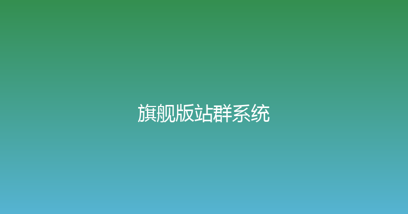 旗舰版站群系统 封面图