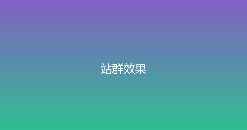 站群效果 封面图